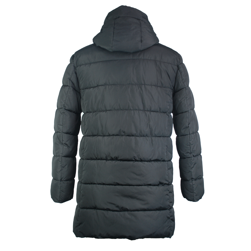 Windproof custom extreme cold medium weight jacket with hood mens long coats for winter